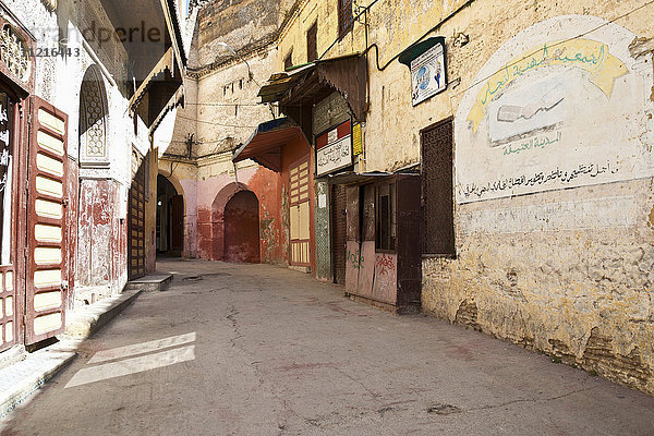 Hintere Gassen der Medina von Meknes; Meknes  Marokko