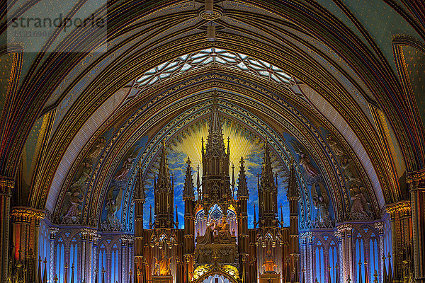 Innenraum der Basilika Notre Dame; Montreal  Quebec  Kanada