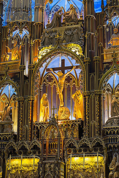 Innenraum der Basilika Notre Dame; Montreal  Quebec  Kanada