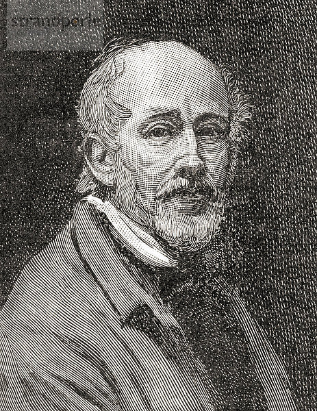 John Linnell  1792 - 1882. Englischer Landschafts- und Porträtmaler und Kupferstecher. Aus der Jahrhundertausgabe von Cassell's History of England  veröffentlicht um 1900
