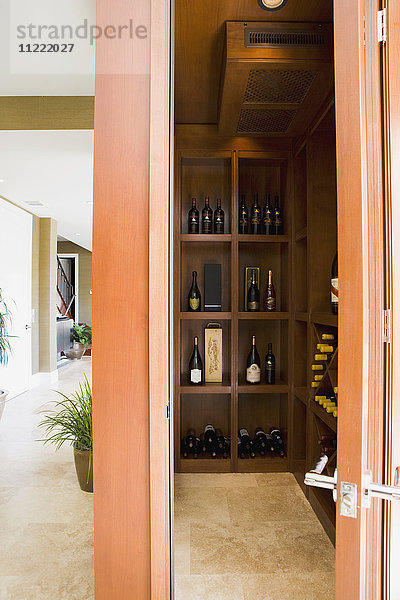 Modern ausgestatteter Weinkeller im Haus