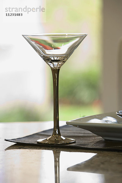Martini-Glas mit Spiegelung