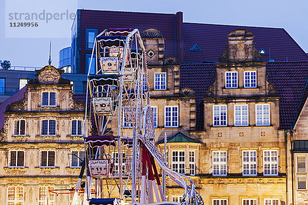 Architektur des Bremer Marktplatzes Bremen  Deutschland