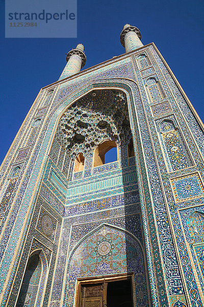 Fassade und Minarette  Jameh-Moschee  Yazd  Iran  Naher Osten
