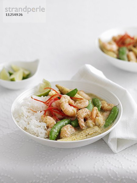 Garnelencurry mit Reis (Thailand)