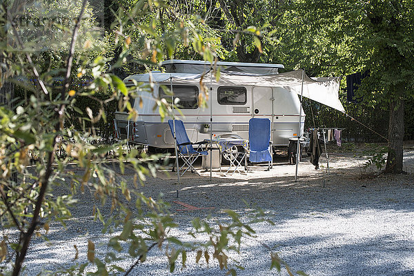 Wohnwagen auf dem Campingplatz