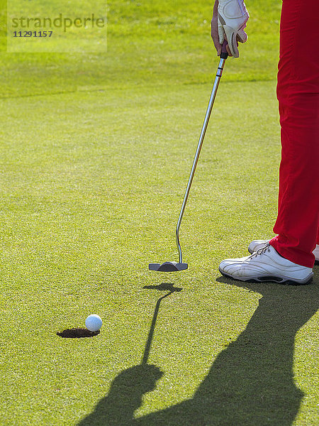 Golfer auf dem Golfplatz  Teilansicht