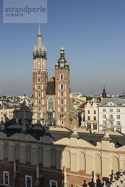 Polen  Krakau  Blick auf die Marienkirche