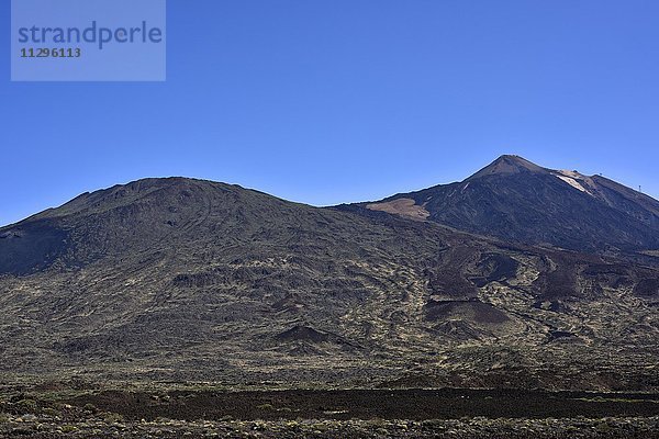 Pico Viejo und Pico del Teide  Nationalpark Teide  Teneriffa  Kanarische Inseln  Spanien  Europa