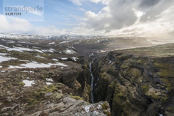 Canyon des Glymur  Hvalfjarðarsveit  Vesturland  Island  Europa