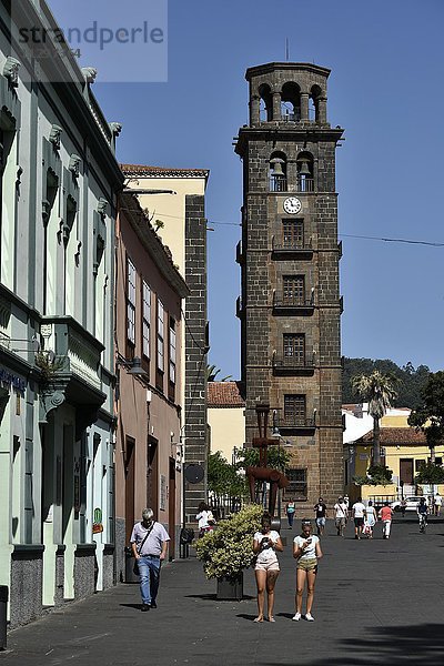 Glockenturm der Kirche Iglesia de Nuestra Senora de la Concepcion  San Cristobal de La Laguna  Teneriffa  Kanarische Inseln  Spanien  Europa