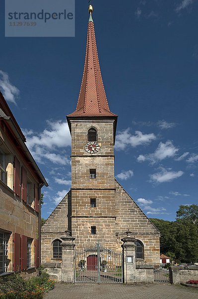 Spätgotische Kirche St. Egidien  Beerbach  Mittelfranken  Bayern  Deutschland  Europa