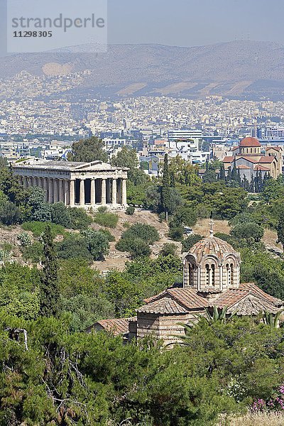 Tempel des Hephaistos  Kirche des Heiligen Apostels  Heiliger Apostel von Solaki  Agii Apostoli  Athen  Griechenland  Europa