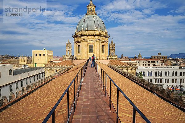 Auf dem Dach der Kathedrale von Palermo  Palermo  Sizilien  Italien  Europa
