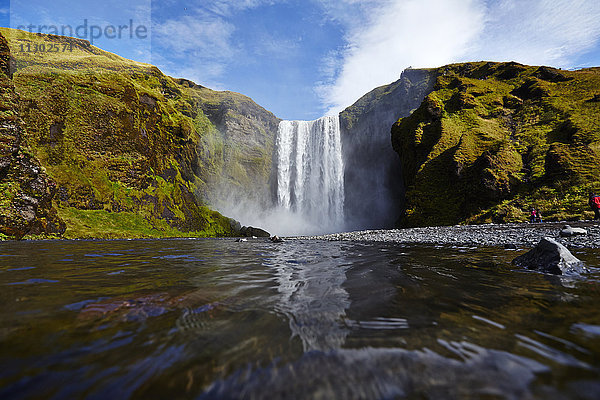 Wasserfall Skogafoss  Island  Europa