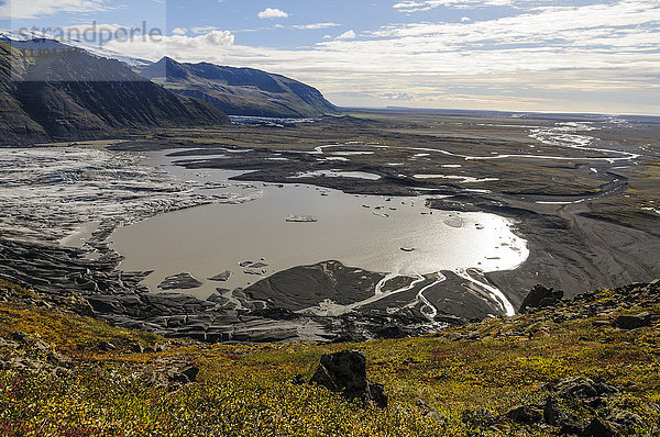 Gletscher Skaftafellsjökull im Nationalpark Vatnajökull im Süden Islands.