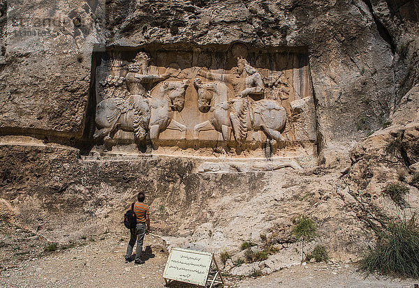 Iran  Basrelief der Ruinen der Stadt Bishapur