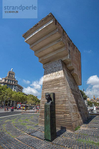 Spanien  Katalonien  Barcelona-Stadt  Catalunya-Platz  Francesc Macia-Denkmal