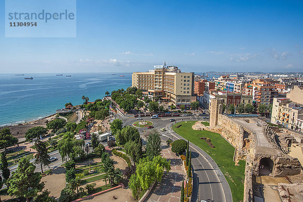Spanien  Katalonien  Tarragona Stadt  Mittelmeer