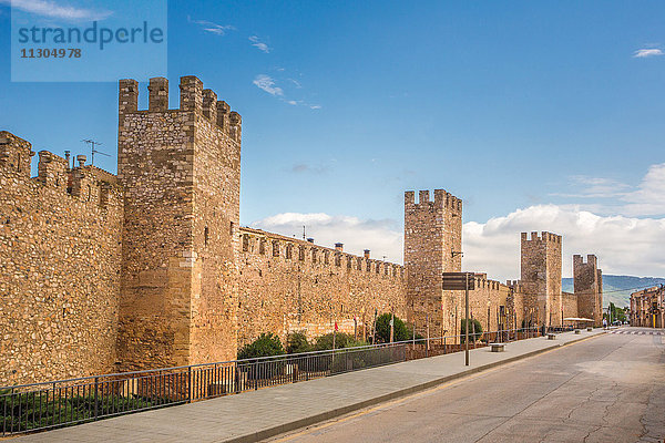 Spanien  Katalonien  Provinz Tarragona  Montblanch City  Mittelalterliche Stadtmauern.