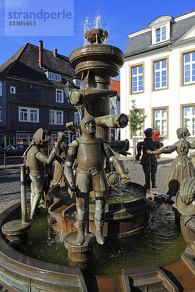 Bürgerbrunnen auf dem Markt von Lippstadt  Nordrhein-Westfalen