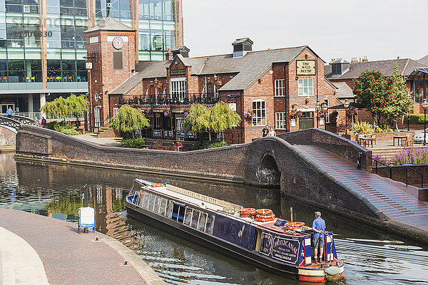 England  West Midlands  Birmingham  Der Birmingham-Kanal  Kanalboot