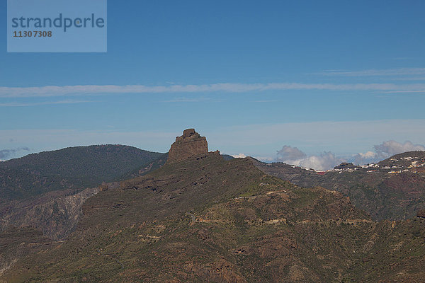 Gran Canaria  Kanarische Inseln  Spanien  Tejeda  Europa  Klippe  Felsen  Berge  Vegetation  vulkanisch  Roque Bentayga  Bentayga  Bentaiga