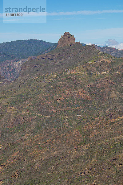 Gran Canaria  Kanarische Inseln  Spanien  Tejeda  Europa  Klippe  Felsen  Berge  Vegetation  vulkanisch  Roque Bentayga  Bentayga  Bentaiga