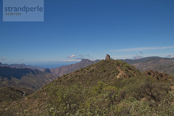 Gran Canaria  Kanarische Inseln  Spanien  Tejeda  Europa  Klippe  Felsen  Berge  Vegetation  vulkanisch  Roque Bentayga  Bentayga  Bentaiga