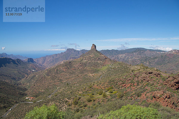 Gran Canaria  Kanarische Inseln  Spanien  Tejeda  Europa  Klippe  Felsen  Berge  Vegetation  vulkanisch  Roque Bentayga  Bentayga  Bentaiga