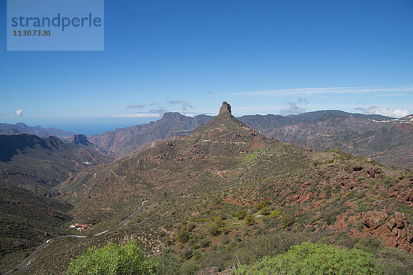 Gran Canaria  Kanarische Inseln  Spanien  Tejeda  Europa  Klippe  Felsen  Berge  Vegetation  vulkanisch  Roque Bentayga  Bentayga  Bentaiga