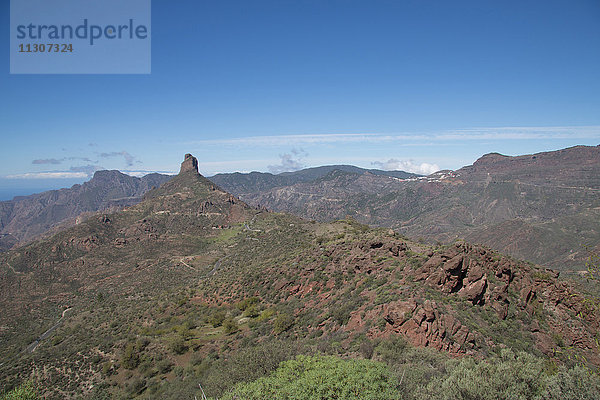 Gran Canaria  Kanarische Inseln  Spanien  Tejeda  Europa  Klippe  Felsen  Berge  Vegetation  vulkanisch  Roque Bentayga  Bentayga  Bentaiga