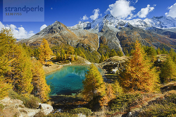 Lac Bleu  Grande Dent de Veisivi  Dent de Perroc  Aiguille de la Tsa  Wallis  Schweiz