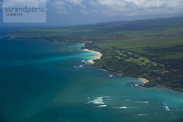 Maui  Küste  USA  Hawaii  Amerika  Meer  Luftaufnahme