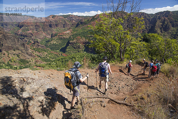 Kauai  Trekking  Waimea  Canyon  USA  Hawaii  Amerika  Wanderweg  Wandern