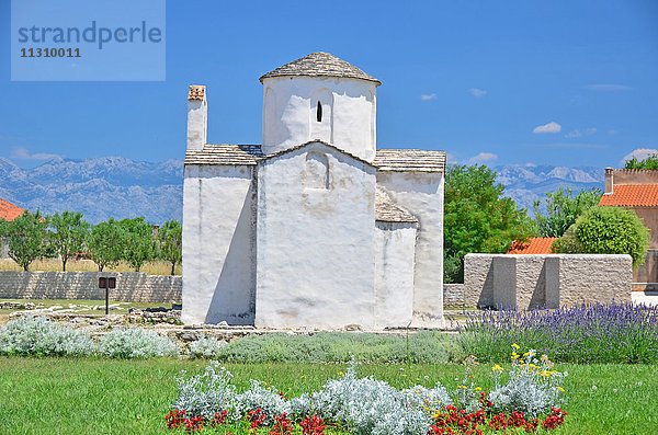 Byzantinische Kirche der Heiligen Dreifaltigkeit in der Stadt Nin  in der Nähe von Zadar  Kroatien. Erbaut im 9. Jahrhundert
