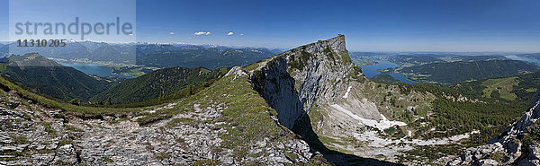 Österreich  Oberösterreich  Salzkammergut  Seen  Landschaft  Schafberg  See  Panorama