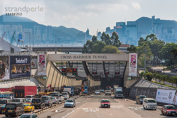 Hongkong Stadt  Cross Harbour Tunnel