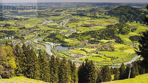 Panorama des Mittagbergs  1451 ms  Immenstadt und das Illertal  Allgäu  Bayern  Deutschland  Europa