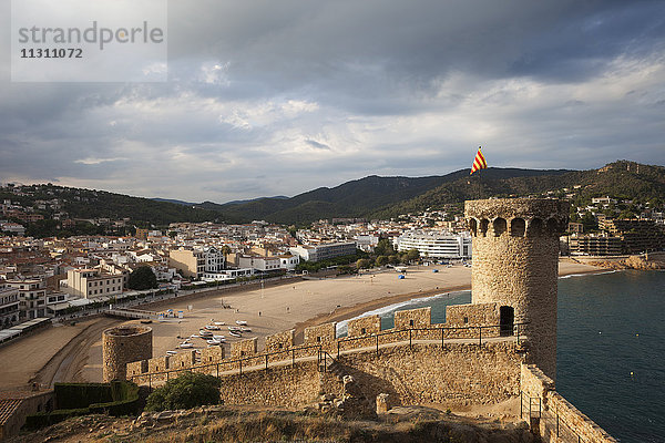 Spanien  Costa Brava  Tossa de Mar  Blick aus der Altstadt
