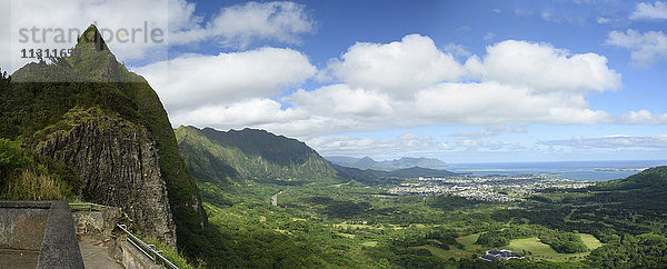 USA  Hawaii  Oahu  Honolulu  Nu'uani pali Aussichtspunkt