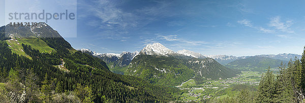 Panorama vom Brandkopf zum Königsee und zum Watzmann  Berchtesgadener Alpen - Schönau - Berchtesgaden