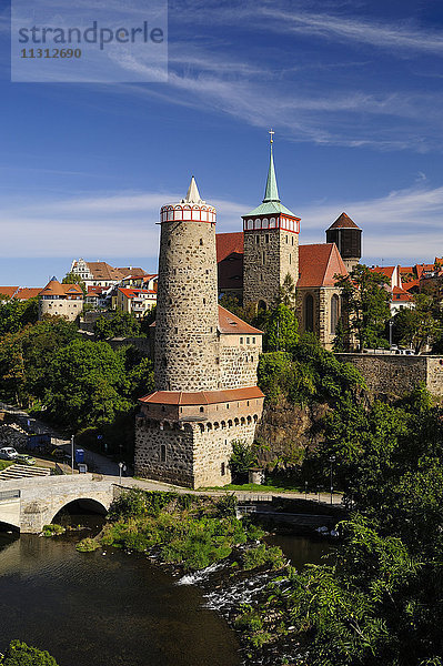 Deutschland  Sachsen  Bautzen  Blick auf die historische Altstadt