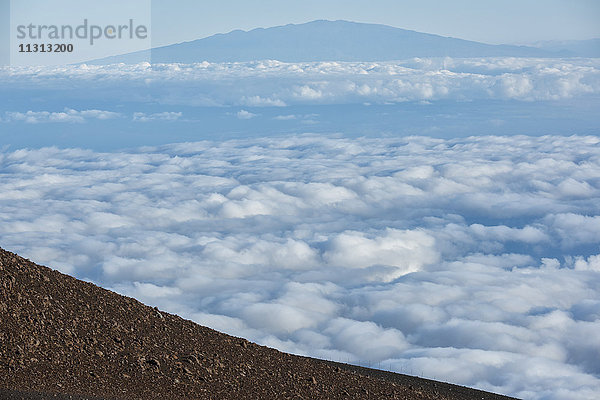 USA  Vereinigte Staaten  Amerika  Hawaii  Maui  Haleakala  National Park  Blick auf Mauna Loa und Big Island