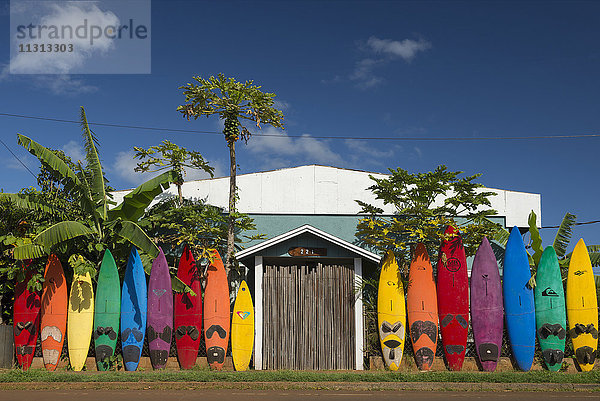 USA  Vereinigte Staaten  Amerika  Hawaii  Maui  Paia  Surfbretter  Haus