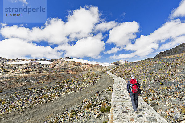 Peru  Anden  Cordillera Blanca  Huascaran Nationalpark  Wandern zum Pastoruri Gletscher
