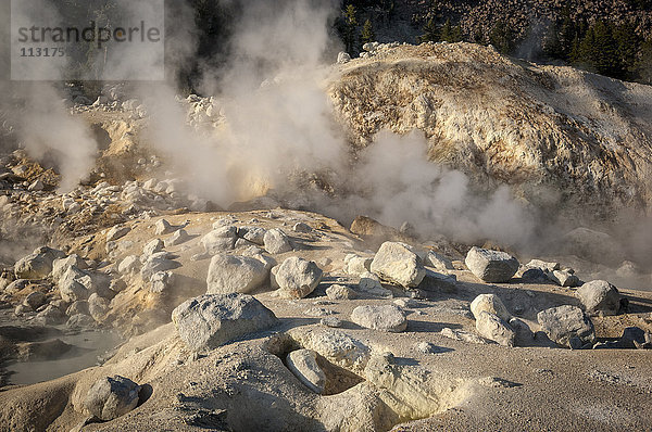 USA  Kalifornien  Lassen Volcanic  National Park  Bumpass Hell  Dampf