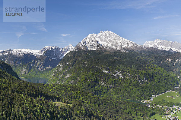 Blick vom Brandkopf hinunter zum Königsee und zum Watzmann  Berchtesgadener Alpen - Schönau - Berchtesgaden