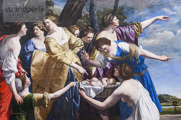 England  London  Trafalgar Square  National Gallery  Gemälde Die Auffindung des Moses von Orazio Gentileschi  datiert 1630
