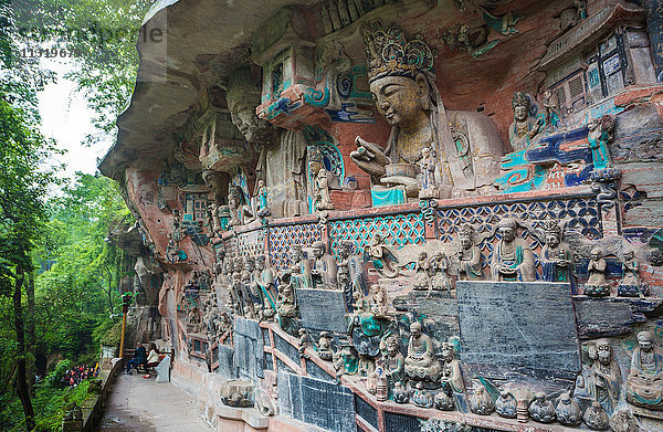 China  Provinz Chongqing  Buddhistische Höhlen Dazu  Weltkulturerbe